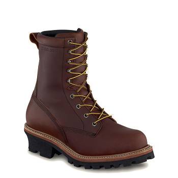 Red Wing Férfi LoggerMax 9-inch Insulated Waterproof Soft Toe Munkavédelmi Bakancs Gesztenyebarna